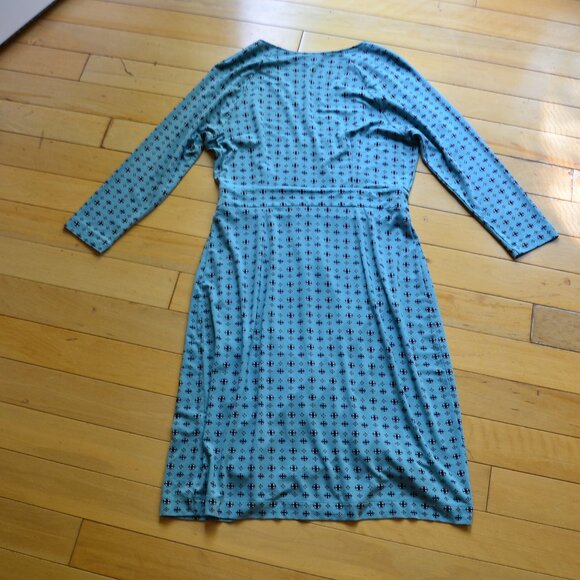 Pendleton Azure Mimi Faux Wrap Midi Dress Petite L - Picture 11 of 14